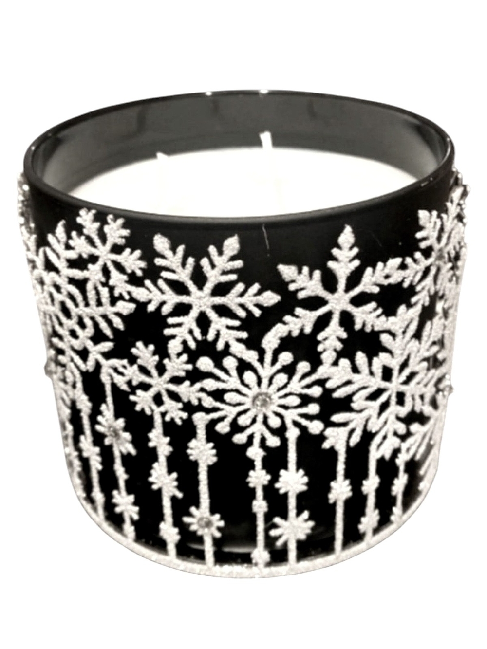 Bath & Body Works Falling Snow Glitter ❄️ 3-Wick Candle Holder